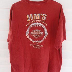 Harley Davidson Ride the Legend Flordia ~Shark Jaw graphic~EUC~Biker T